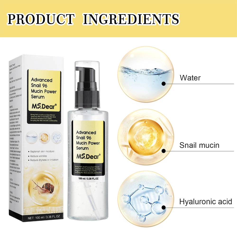 Snail Collagen Face Cream / Repair Essence Hydrating Moisturizing Fade Dark Spots Anti-Aging Facial Serum Cream Korean Skin Care