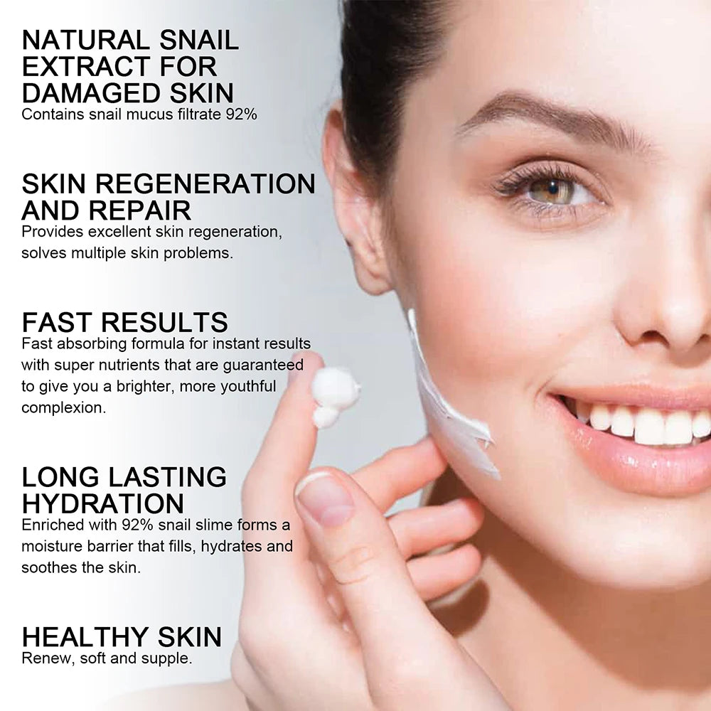 Snail Collagen Face Cream / Repair Essence Hydrating Moisturizing Fade Dark Spots Anti-Aging Facial Serum Cream Korean Skin Care