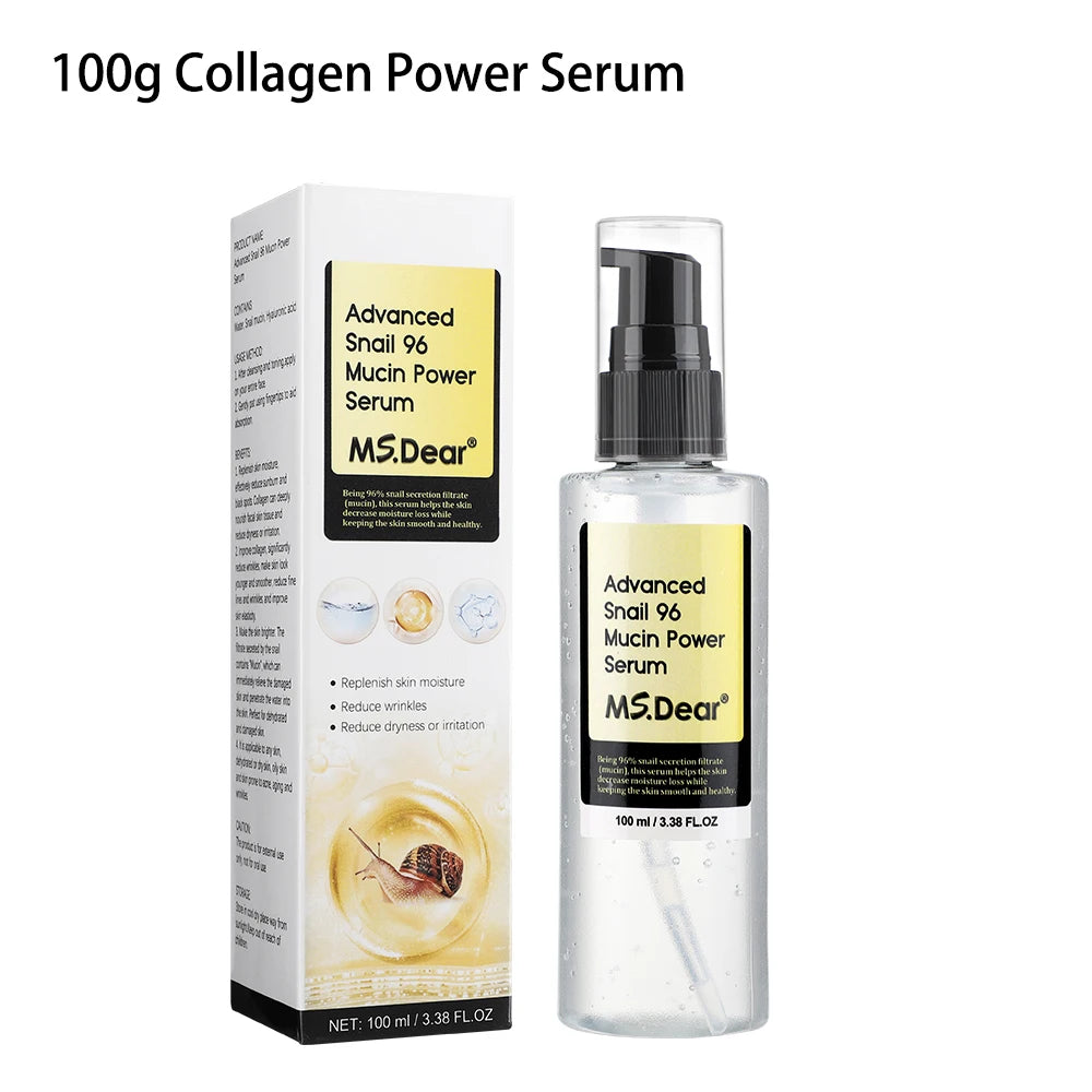 Snail Collagen Face Cream / Repair Essence Hydrating Moisturizing Fade Dark Spots Anti-Aging Facial Serum Cream Korean Skin Care